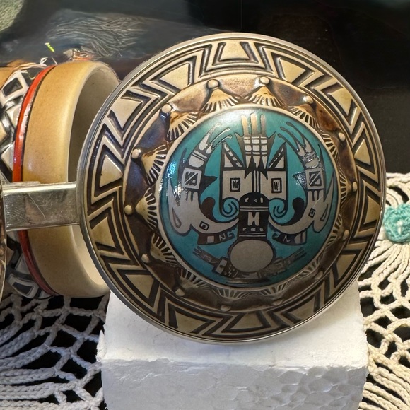 Intricately Designed Beer Stein with Native American Motif - Picture 6 of 15